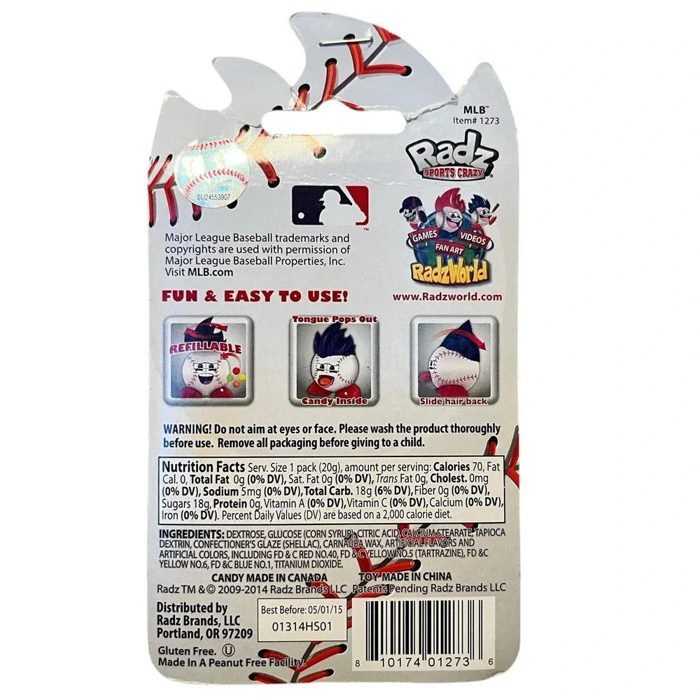 San Francisco Giants MLB Radz Figure Keychain Clip Candy Dispenser 3 in 1 Sealed